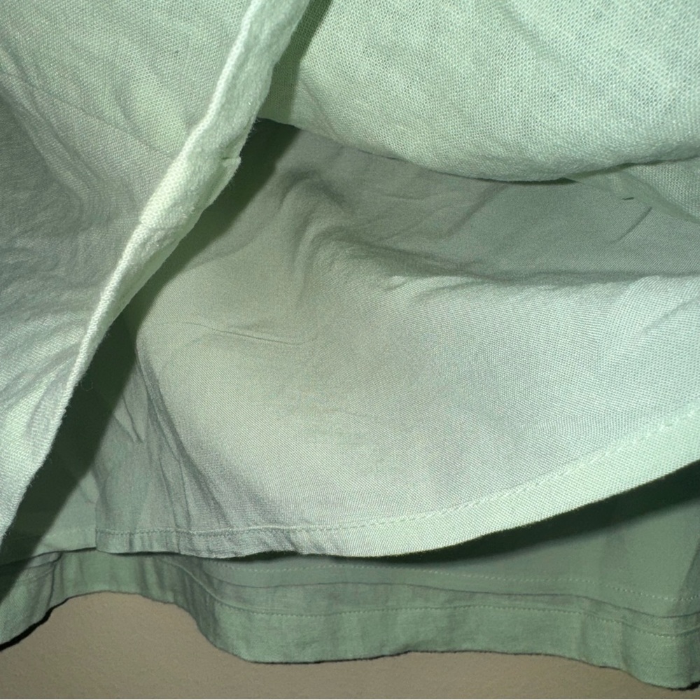 Abercrombie & Fitch Mint Green Linen Blend Mini Skirt Size XL NWT! - Picture 3 of 7